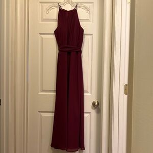Bill Levkoff Burgundy Bridesmaids Dress Size 6